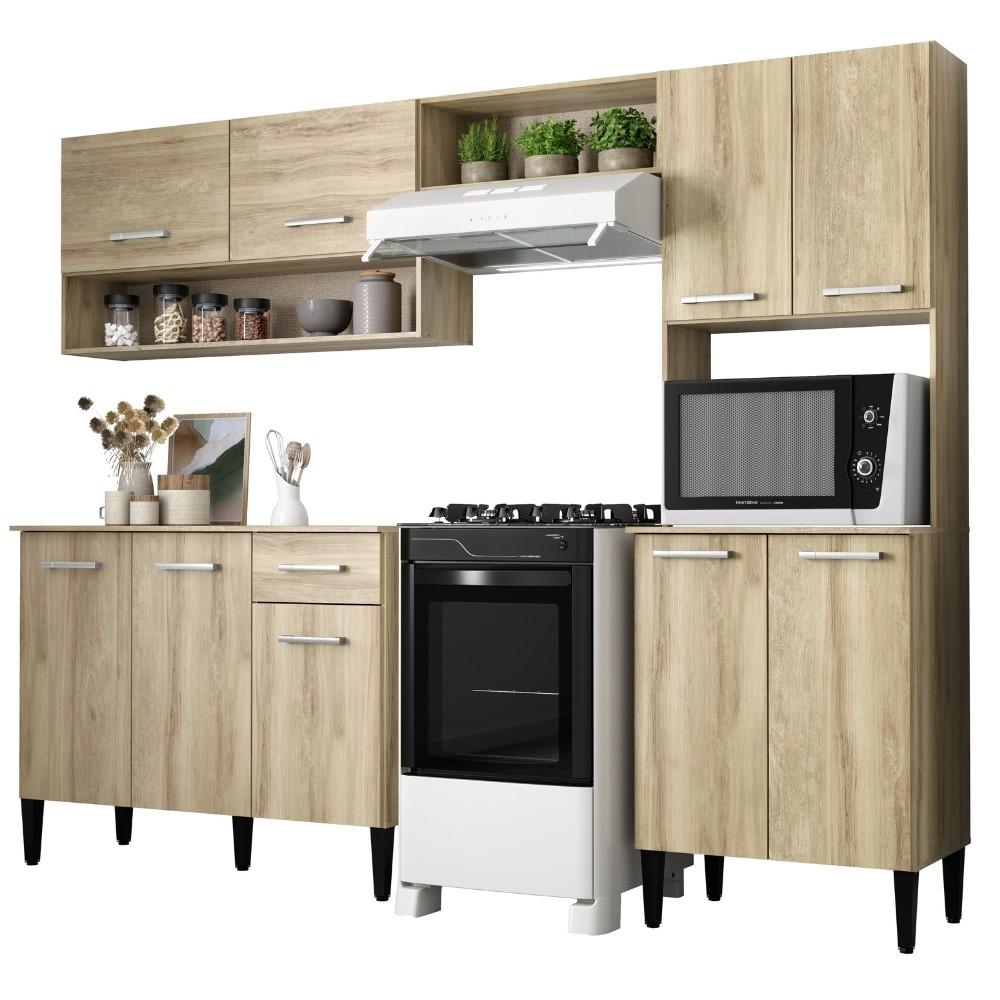Armário Cozinha Compacta Arizona Essence Carraro - Carvalho