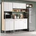 Armário Cozinha Compacta Arizona Smart Carraro - Carvalho/Branco