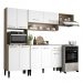 Armário Cozinha Compacta Arizona Smart Carraro - Carvalho/Branco