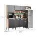Armário Cozinha Compacta Arizona Smart Carraro - Carvalho/Preto