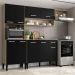 Armário Cozinha Compacta Arizona Smart Carraro - Carvalho/Preto