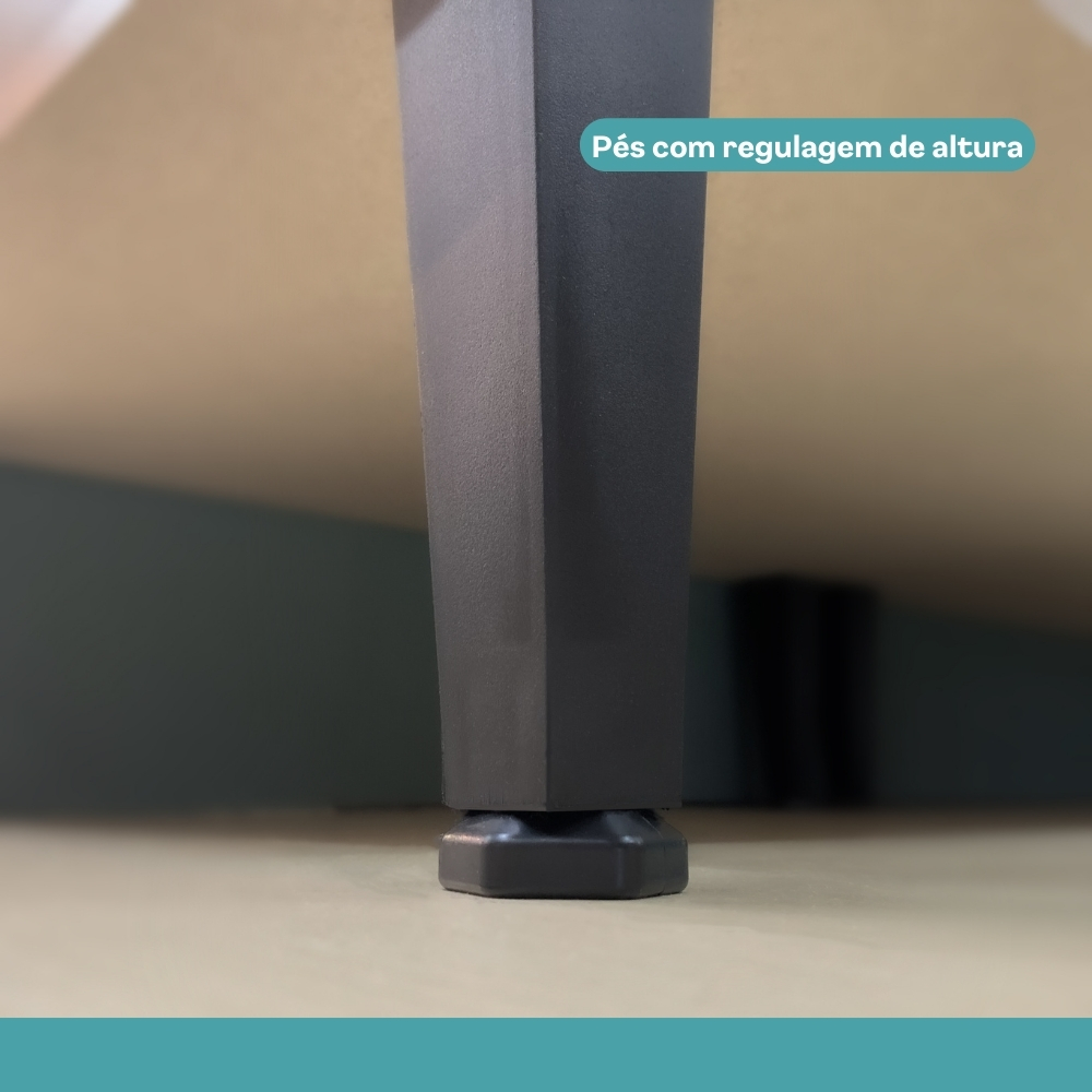 Armário Cozinha Compacta Arizona Smart Carvalho/Preto Carraro