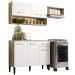 Armário Cozinha Compacta Arizona Tiny Carraro - Carvalho/Branco