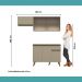 Armário de Cozinha Compacta Atlanta Kitch Carraro Amêndoa