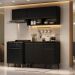 Armário de Cozinha Compacta Atlanta Petit Carraro Preto Touch
