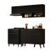 Armário de Cozinha Compacta Atlanta Petit Carraro Preto Touch