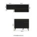 Armário de Cozinha Compacta Atlanta Petit Carraro Preto Touch