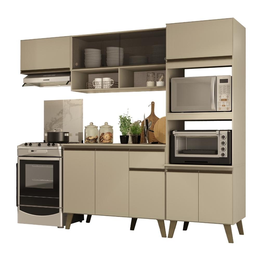 Armário de Cozinha Completa Atlanta Home Amêndoa