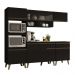 Armário de Cozinha Completa Atlanta Prime Preto Touch
