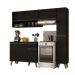 Armário de Cozinha Completa Atlanta Slim Preto Touch