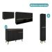 Armário de Cozinha Completa Atlanta Slim Preto Touch
