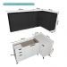 Armário de Cozinha Completa Lótus New Carraro Branco/Preto