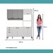 Armário de Cozinha Completa Lótus Slim Carraro Branco/Tit