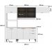 Armário de Cozinha Completa Miami Lux Carraro Branco
