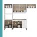 Armário de Cozinha Completa Miami Lux Carraro Branco