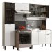 Armário de Cozinha Completa c Balcão Miami Boost Carraro Branco