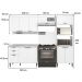 Armário de Cozinha Completa c Balcão Miami Box Carraro Branco