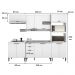 Armário de Cozinha Completa c Balcão Miami Essence Carraro Branco