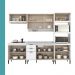 Armário de Cozinha Completa c Balcão Miami Essence Carraro Branco