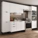 Armário de Cozinha Completa c Balcão Miami Pulse Carraro Branco