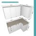 Armário de Cozinha Completa c Balcão Milla Bee Carraro Branco