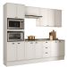 Armário de Cozinha Completa c Balcão Milla Bloom Carraro Branco