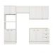 Armário de Cozinha Completa c Balcão Milla Charm Carraro Branco