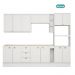 Armário de Cozinha Completa c Balcão Milla Dreamer Carraro Branco