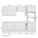 Armário de Cozinha Completa c Balcão Milla Dreamer Carraro Branco