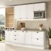 Armário de Cozinha Completa c Balcão Milla Muse Carraro Branco