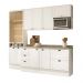 Armário de Cozinha Completa c Balcão Milla Muse Carraro Branco