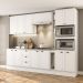 Armário de Cozinha Completa c Balcão Milla Quest Carraro Branco