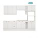 Armário de Cozinha Completa c Balcão Milla Quest Carraro Branco