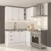 Armário de Cozinha Completa c Balcão Milla Whisper Carraro Branco
