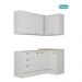 Armário de Cozinha Completa c Balcão Milla Whisper Carraro Branco