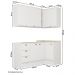 Armário de Cozinha Completa c Balcão Milla Whisper Carraro Branco