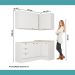 Armário de Cozinha Completa c Balcão Milla Whisper Carraro Branco