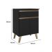 Balcão 600 Atlanta Carraro Preto Touch 2 Portas 1 Gaveta