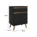 Balcão 600 Atlanta Carraro Preto Touch 2 Portas 1 Gaveta