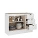 Balcão Gabinete De Pia MDF Milla 2 Portas 3 Gavetas Branco 120cm Carraro