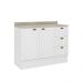 Balcão Milla MDF 2 Portas 3 Gavetas Branco 120cm Carraro