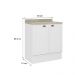 Balcão Milla MDF 2 Portas Branco 80cm Carraro