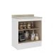 Balcão Milla MDF 2 Portas Branco 80cm Carraro
