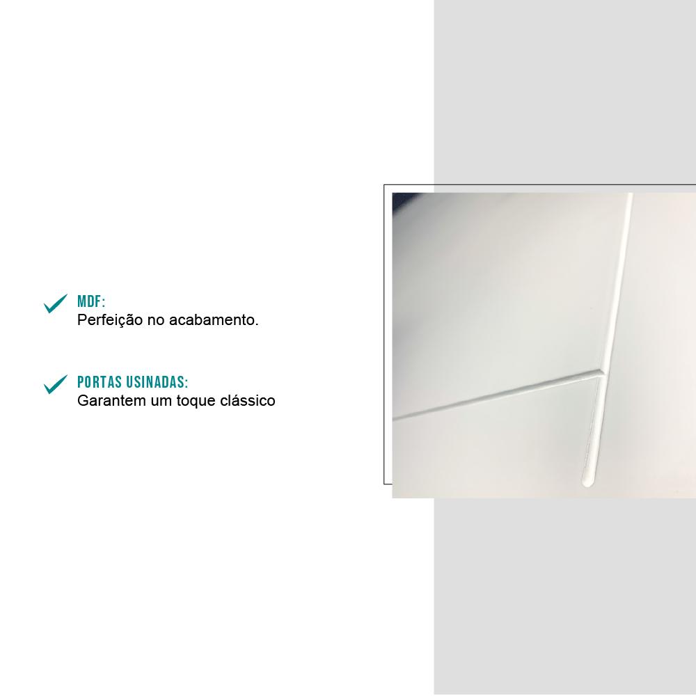 Balcão Milla MDF 2 Portas Branco 80cm Carraro