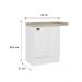 Balcão de Canto MDF Milla 1 Porta Branco 94cm Carraro