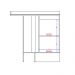 Balcão de Canto MDF Milla 1 Porta Branco 94cm Carraro