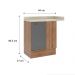 Balcão de Canto Milla 1 Porta Nog/Cinza 94cm Carraro