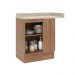 Balcão de Canto Milla 1 Porta Nog/Cinza 94cm Carraro