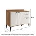 Balcão de Cozinha 1200mm 2 Portas 3 Gavetas Com Tampo Lótus Carraro Freijó com Off White