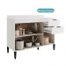 Balcão de Cozinha Miami 1200mm 2 Portas 3 Gavetas Com Tampo Carraro Branco